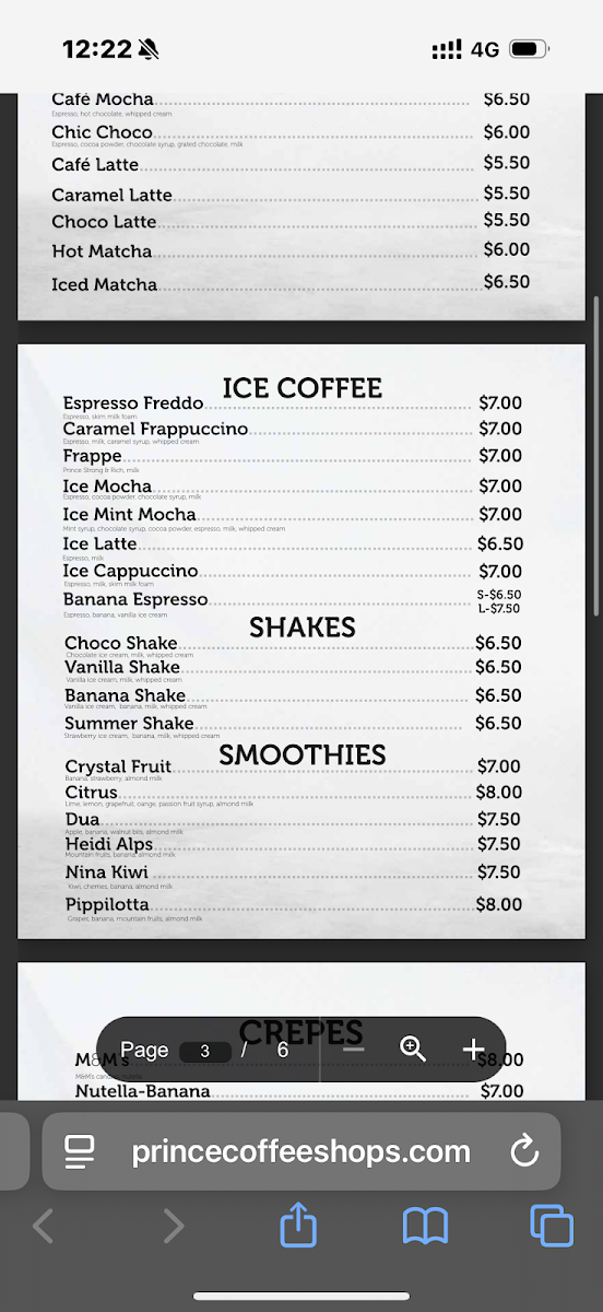 Prince Coffee House. Menu - Image 3