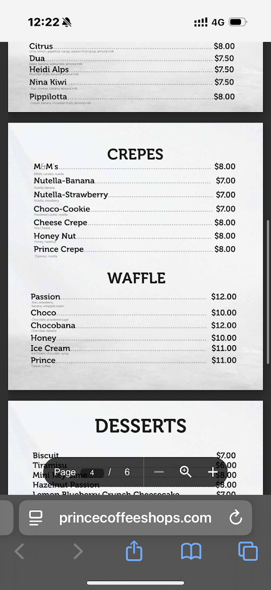 Prince Coffee House. Menu - Image 4