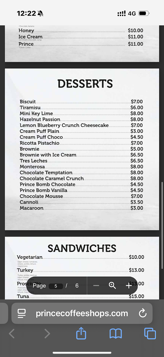 Prince Coffee House. Menu - Image 5